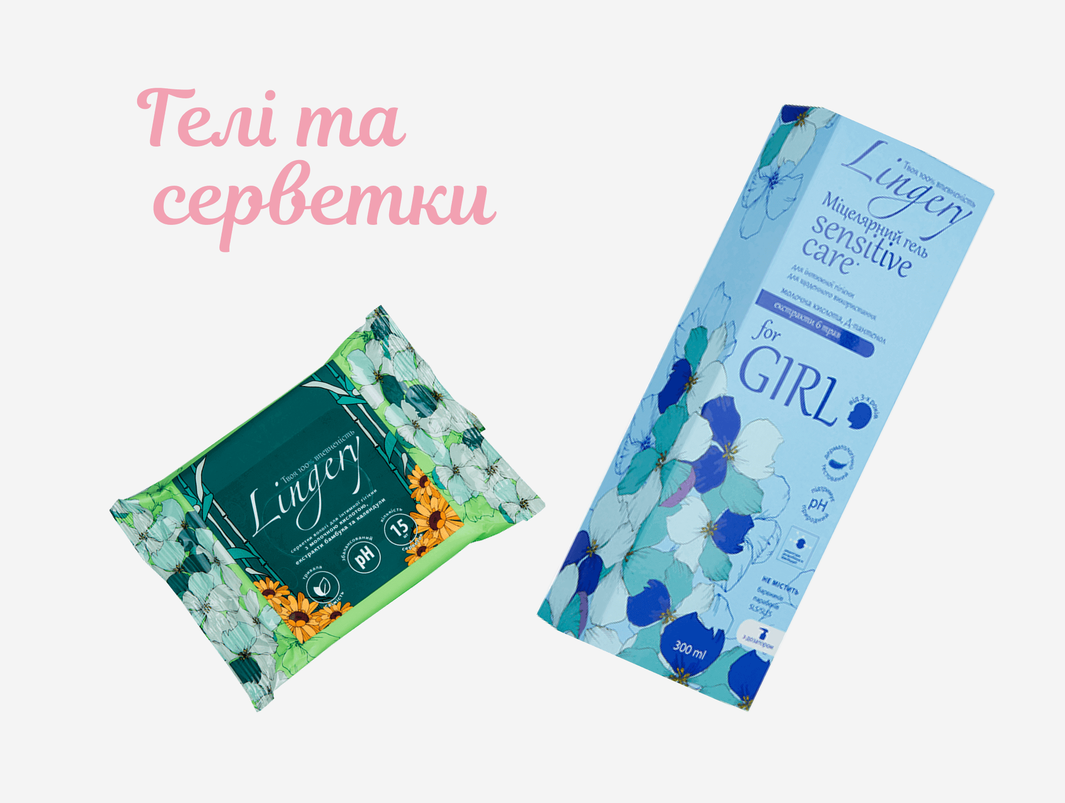 Гелi та серветкi для iнтимної гігієни